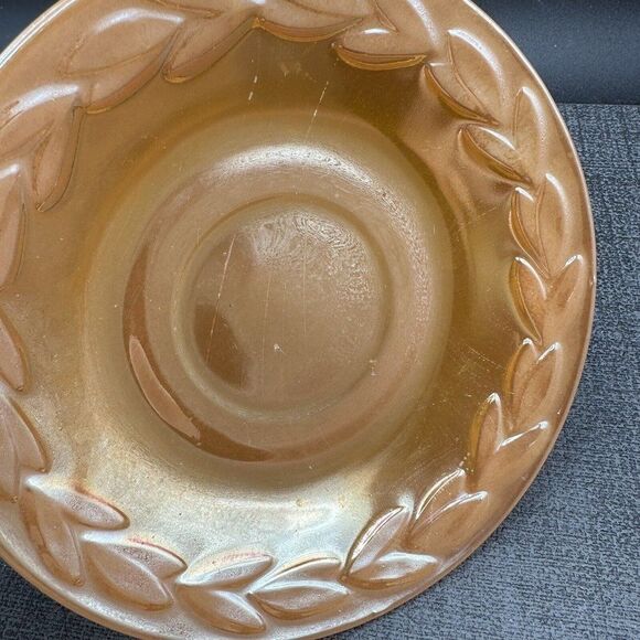 Fire King Peach Lustre Laurel Lot 4 Saucer Plates Anchor Hocking USA Vtg 1950s - Picture 4 of 12